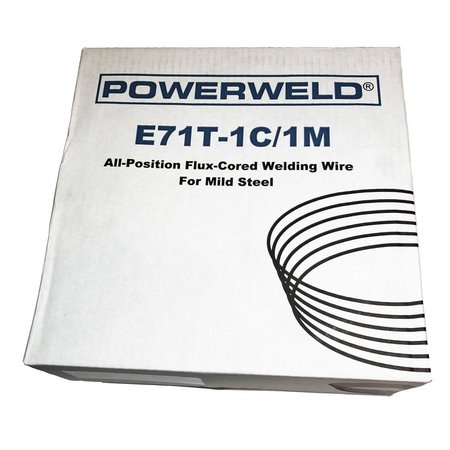 POWERWELD MIG Wire, Gas Shielded Flux Core, E71T-1C/1M, .062" x 33 lb 71T106233